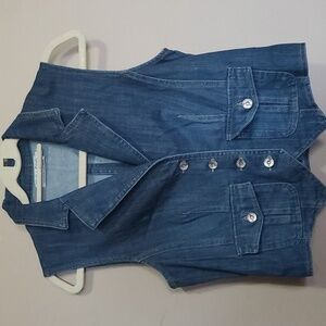 Tribal jeans stretch vest size 6
